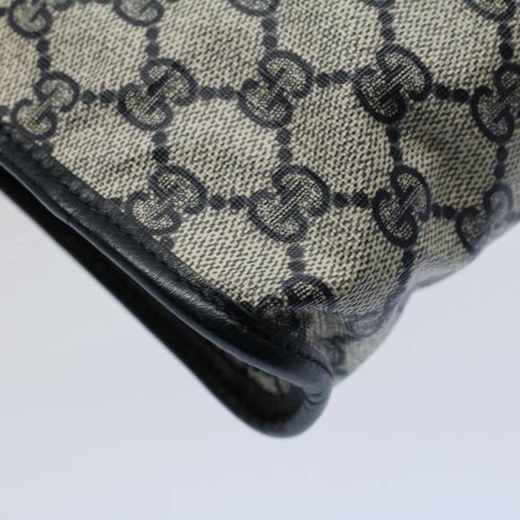 GUCCI GG Supreme Clutch Bag PVC Leather Navy Gray 014 115 Auth yk8933 - Picture 16 of 16
